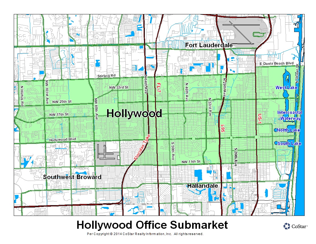 5890 Stirling Rd Hollywood Fl 33021 Freestanding Property For Hollywood Office Submarket Map